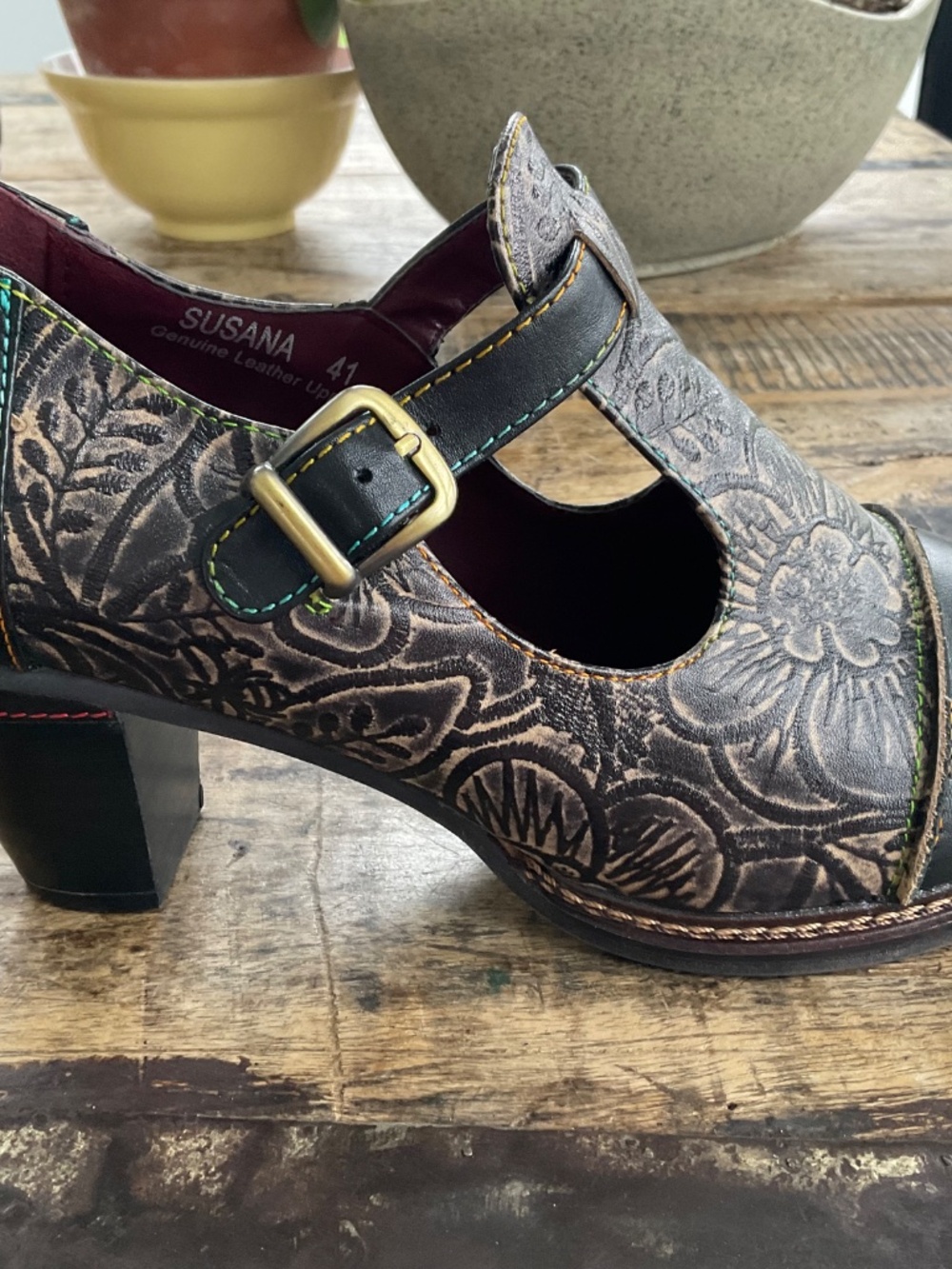 L Artiste artisan black heels,EU 41. - Picture 11 of 13